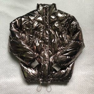 Metallic Puffer Jacket